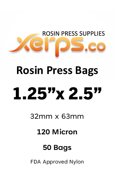 Rosin Bags 1.25"x2.5" Xerps.co Micron Filter Mesh - Plus Paper Option