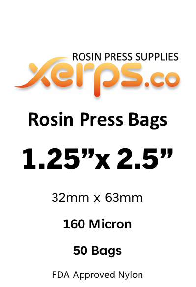 Rosin Bags 1.25"x2.5" Xerps.co Micron Filter Mesh - Plus Paper Option
