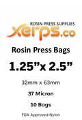 Rosin Bags 1.25"x2.5" Xerps.co Micron Filter Mesh - Plus Paper Option