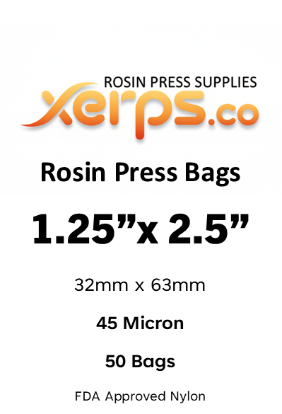 Rosin Bags 1.25"x2.5" Xerps.co Micron Filter Mesh - Plus Paper Option