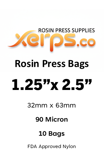 Rosin Bags 1.25"x2.5" Xerps.co Micron Filter Mesh - Plus Paper Option