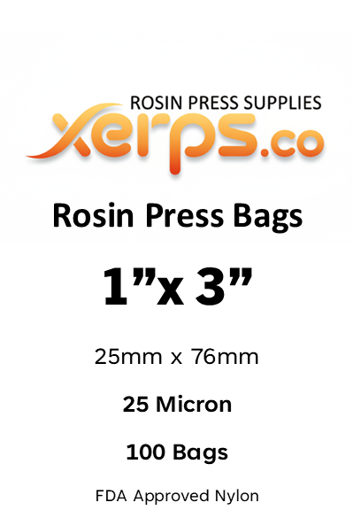 Rosin Bags 1"x3" Xerps.co Micron Filter Mesh - Plus Paper Option