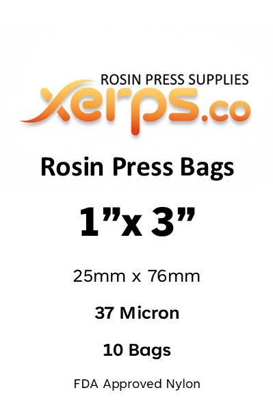 Rosin Bags 1"x3" Xerps.co Micron Filter Mesh - Plus Paper Option