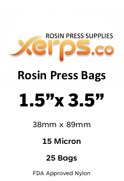 Rosin Bags 1.5"x3.5" Xerps.co Micron Filter Mesh - Plus Paper Option