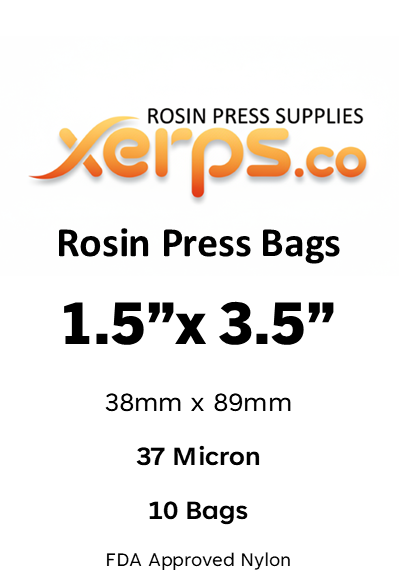 Rosin Bags 1.5"x3.5" Xerps.co Micron Filter Mesh - Plus Paper Option