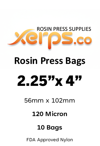 Rosin Bags 2.25"x4" Xerps.co Micron Filter Mesh - Plus Paper Option