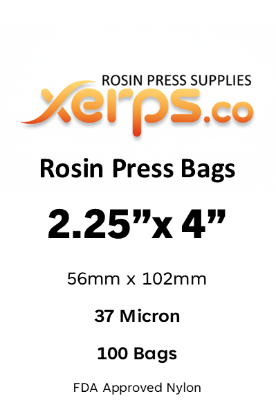 Rosin Bags 2.25"x4" Xerps.co Micron Filter Mesh - Plus Paper Option