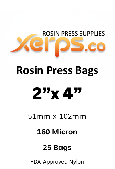 Rosin Bags 2"x4" Xerps.co Micron Filter Mesh - Plus Paper Option