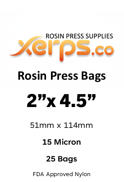 Rosin Bags 2"x4.5" Xerps.co Micron Filter Mesh - Plus Paper Option