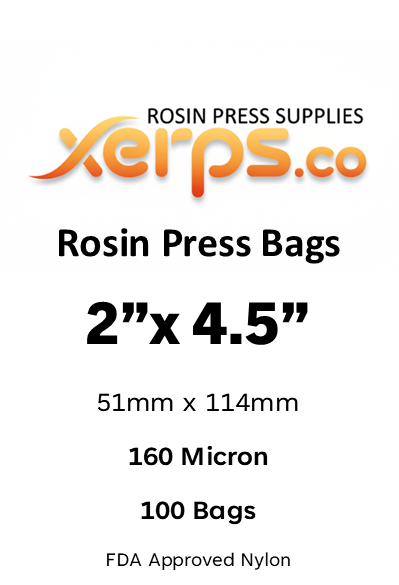 Rosin Bags 2"x4.5" Xerps.co Micron Filter Mesh - Plus Paper Option