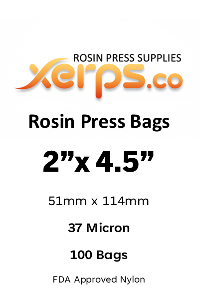 Rosin Bags 2"x4.5" Xerps.co Micron Filter Mesh - Plus Paper Option