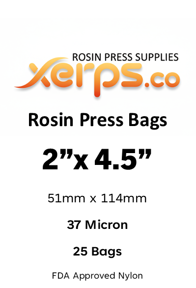 Rosin Bags 2"x4.5" Xerps.co Micron Filter Mesh - Plus Paper Option