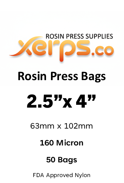 Rosin Bags 2.5"x4" Xerps.co Micron Filter Mesh - Plus Paper Option
