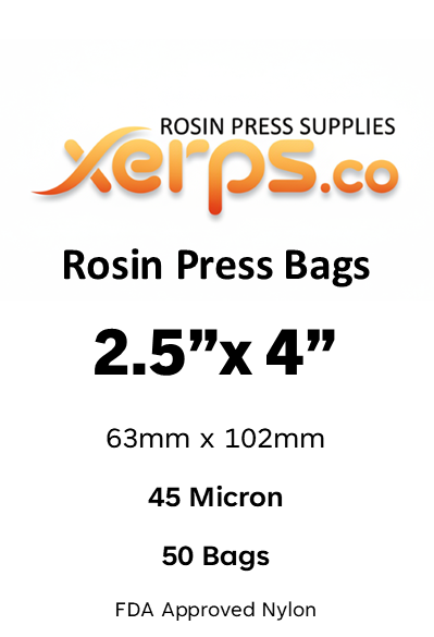 Rosin Bags 2.5"x4" Xerps.co Micron Filter Mesh - Plus Paper Option