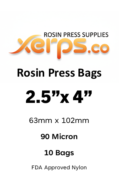 Rosin Bags 2.5"x4" Xerps.co Micron Filter Mesh - Plus Paper Option