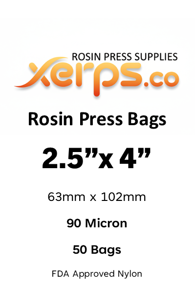 Rosin Bags 2.5"x4" Xerps.co Micron Filter Mesh - Plus Paper Option