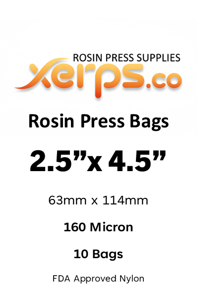 Rosin Bags 2.5"x4.5" Xerps.co Micron Filter Mesh - Plus Paper Option