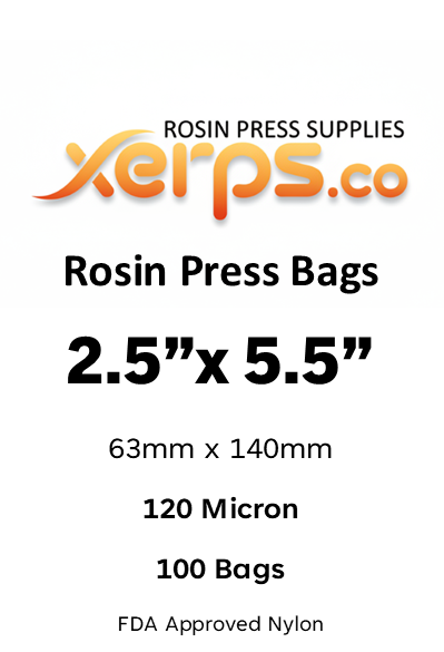 Rosin Bags 2.5"x5.5" Xerps.co Micron Filter Mesh - Plus Paper Option