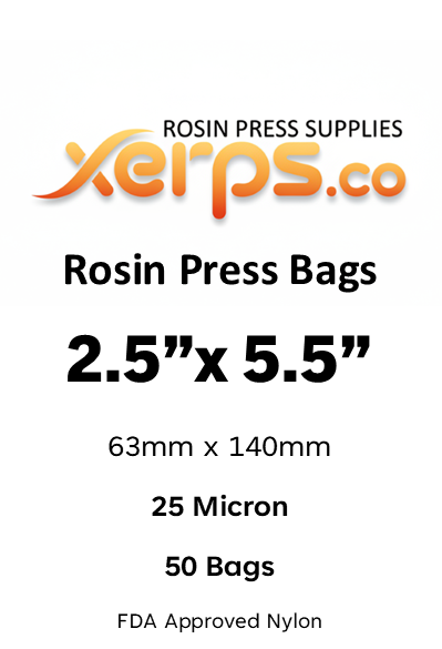 Rosin Bags 2.5"x5.5" Xerps.co Micron Filter Mesh - Plus Paper Option