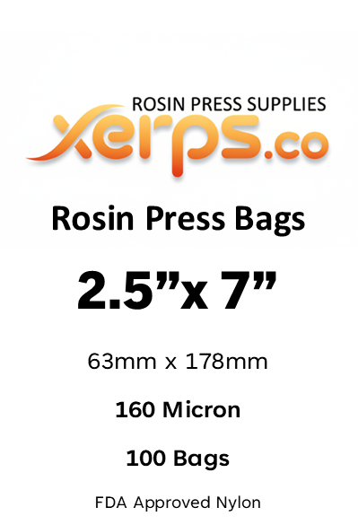 Rosin Bags 2.5"x7" Xerps.co Micron Filter Mesh - Plus Paper Option