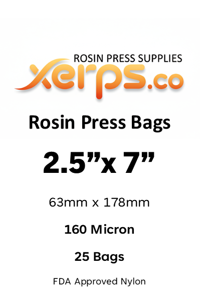 Rosin Bags 2.5"x7" Xerps.co Micron Filter Mesh - Plus Paper Option