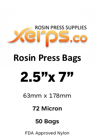Rosin Bags 2.5"x7" Xerps.co Micron Filter Mesh - Plus Paper Option