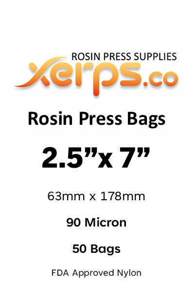 Rosin Bags 2.5"x7" Xerps.co Micron Filter Mesh - Plus Paper Option