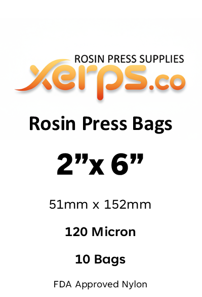 Rosin Bags 2"x6" Xerps.co Micron Filter Mesh - Plus Paper Option