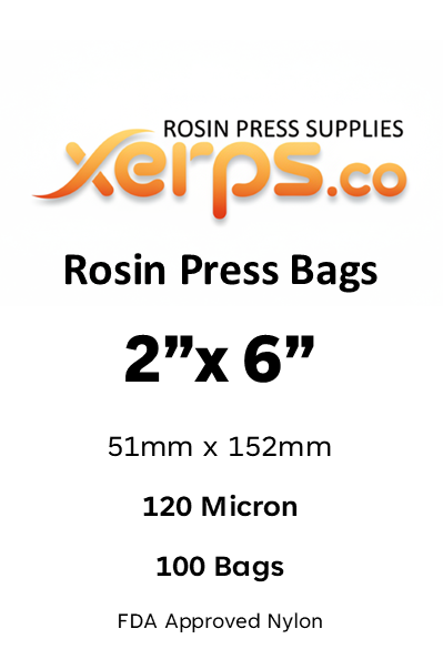 Rosin Bags 2"x6" Xerps.co Micron Filter Mesh - Plus Paper Option