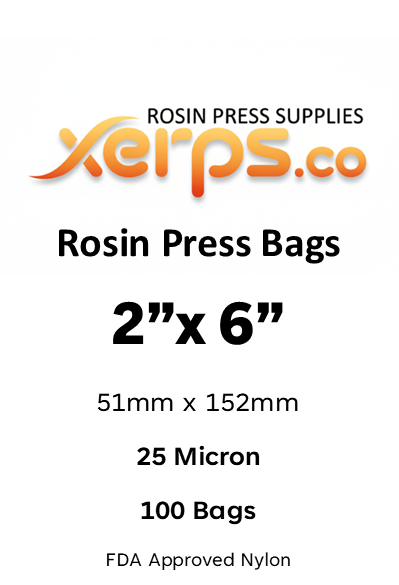 Rosin Bags 2"x6" Xerps.co Micron Filter Mesh - Plus Paper Option