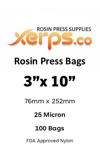 Rosin Bags 3"x10" Xerps.co Micron Filter Mesh - Plus Paper Option