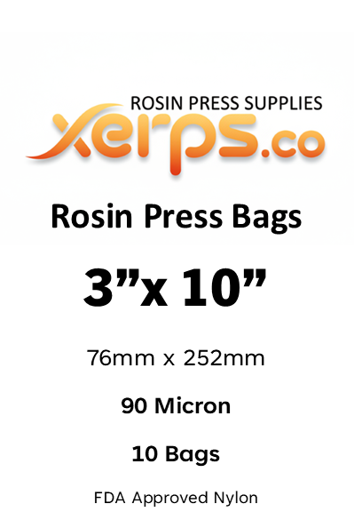 Rosin Bags 3"x10" Xerps.co Micron Filter Mesh - Plus Paper Option