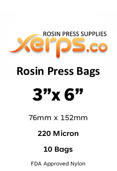 Rosin Bags 3"x6" Xerps.co Micron Filter Mesh - Plus Paper Option