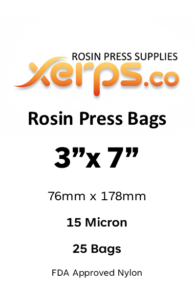 Rosin Bags 3"x7" Xerps.co Micron Filter Mesh - Plus Paper Option