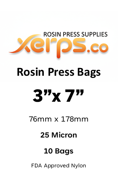 Rosin Bags 3"x7" Xerps.co Micron Filter Mesh - Plus Paper Option