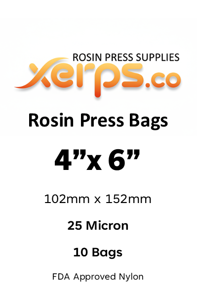 Rosin Bags 4"x6" Xerps.co Micron Filter Mesh - Plus Paper Option