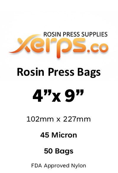 Rosin Bags 4"x9" Xerps.co Micron Filter Mesh - Plus Paper Option